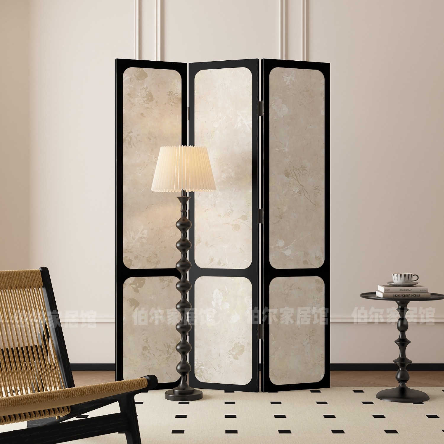 Mobile & Tablet Accessories - French flower premium screen partition living