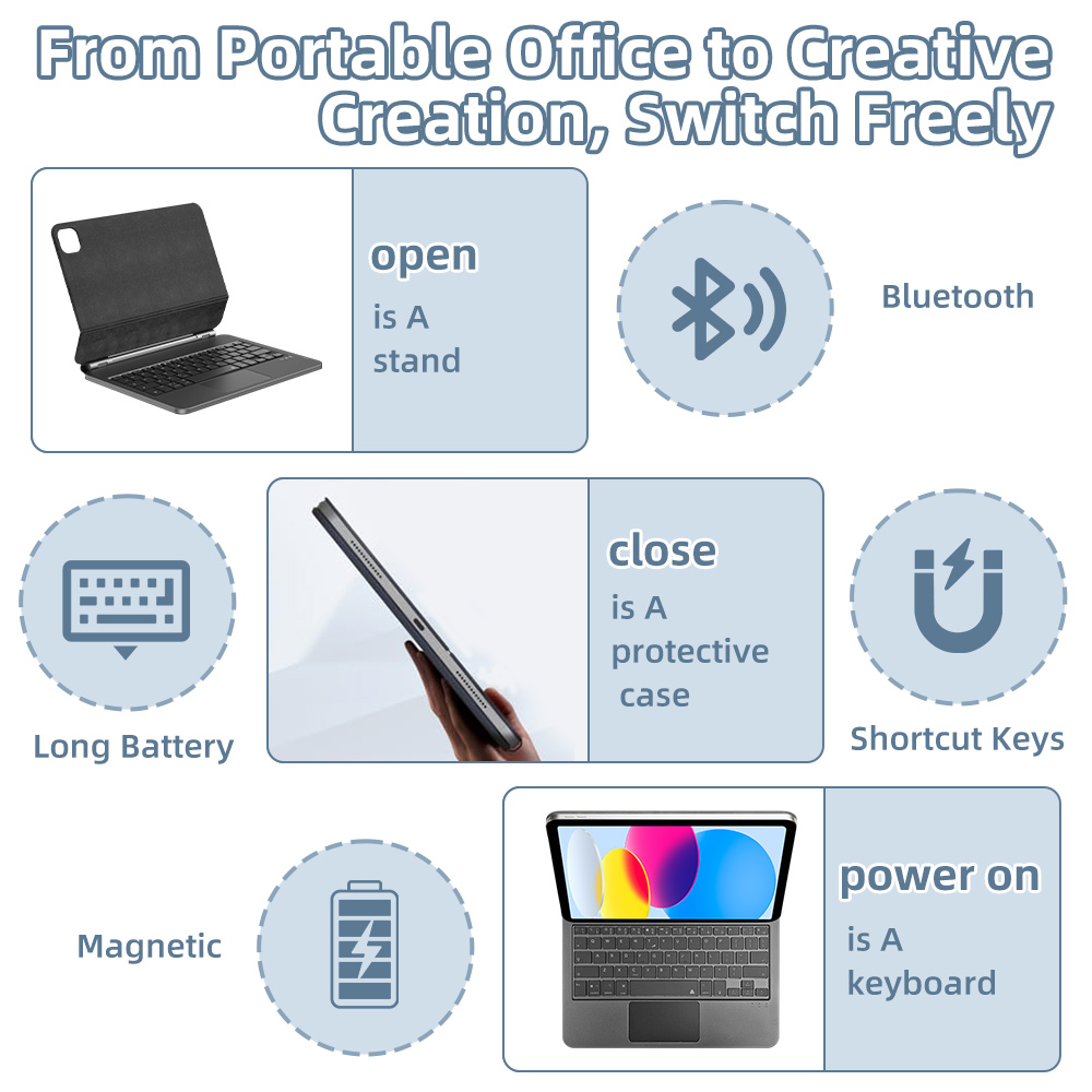 2026 Magic Keyboard with Bluet - Magnetic Case Smart review and price