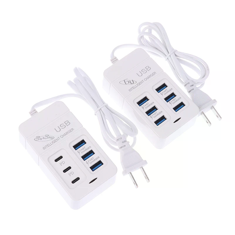 1PC US Plug 6Ports Multiport U - Usb Hub Type C review and price