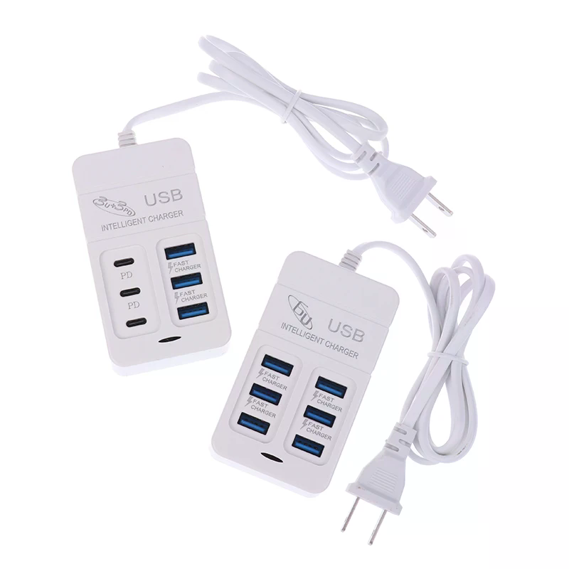 1PC US Plug 6Ports Multiport U - Usb Hub Type C review and price