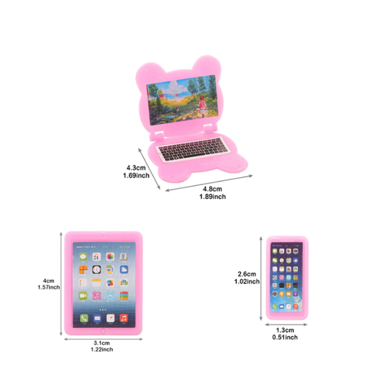 3pcs Dollhouse Mini Item Doll  - Tablet Accessories Set review and price