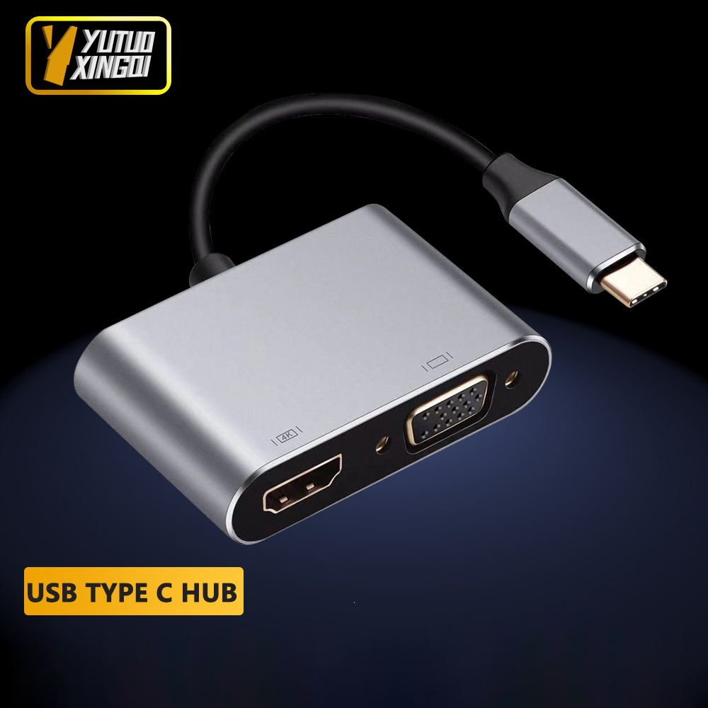4K USB Type C to VGA 1080P USB - Usb Hub Type C review and price