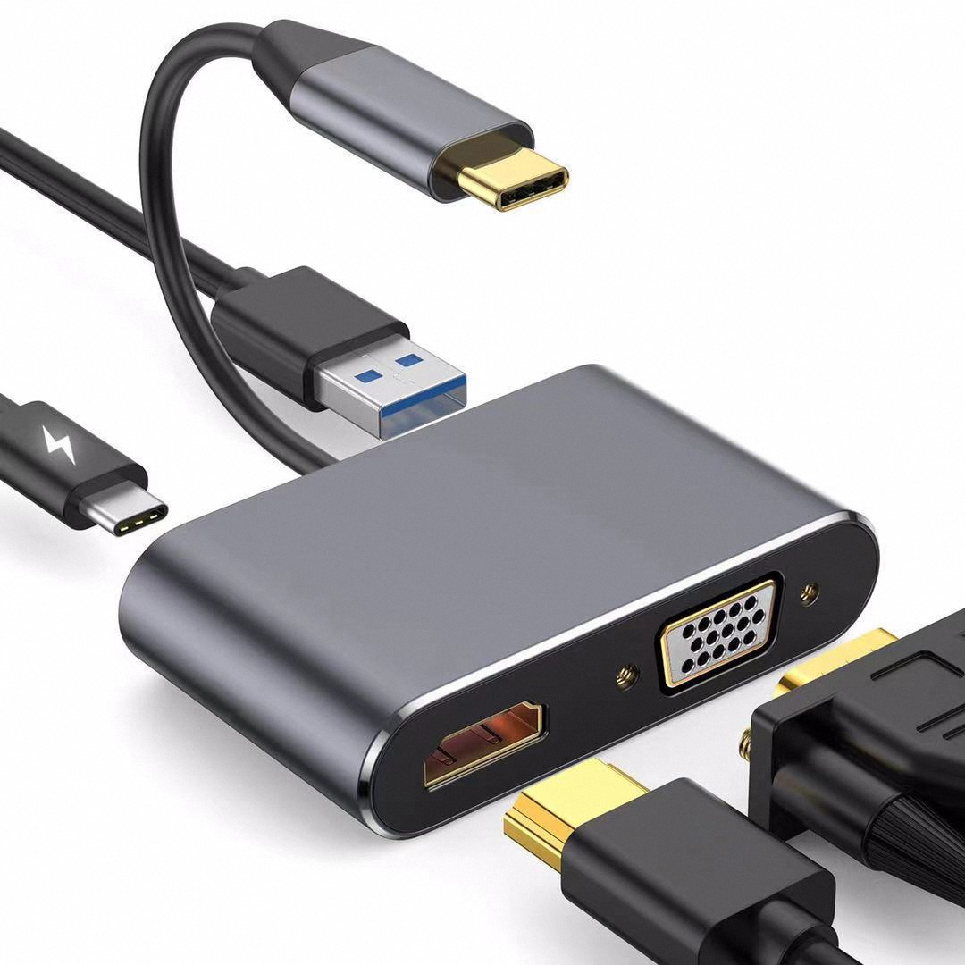 4K USB Type C to VGA 1080P USB - Usb Hub Type C review and price