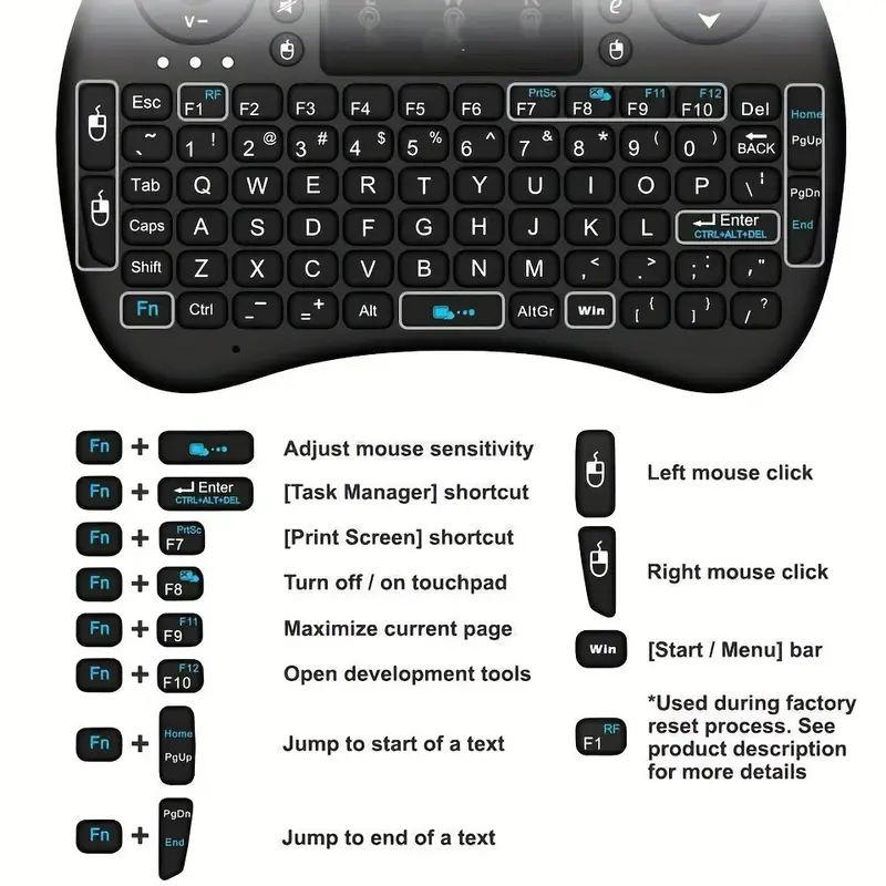 Mini Wireless Keyboard 2.4GHz  - Windows Tablet Accessories review and price